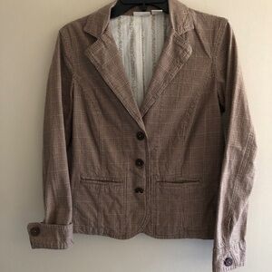 Crinkled Houndstooth Lined Jacket